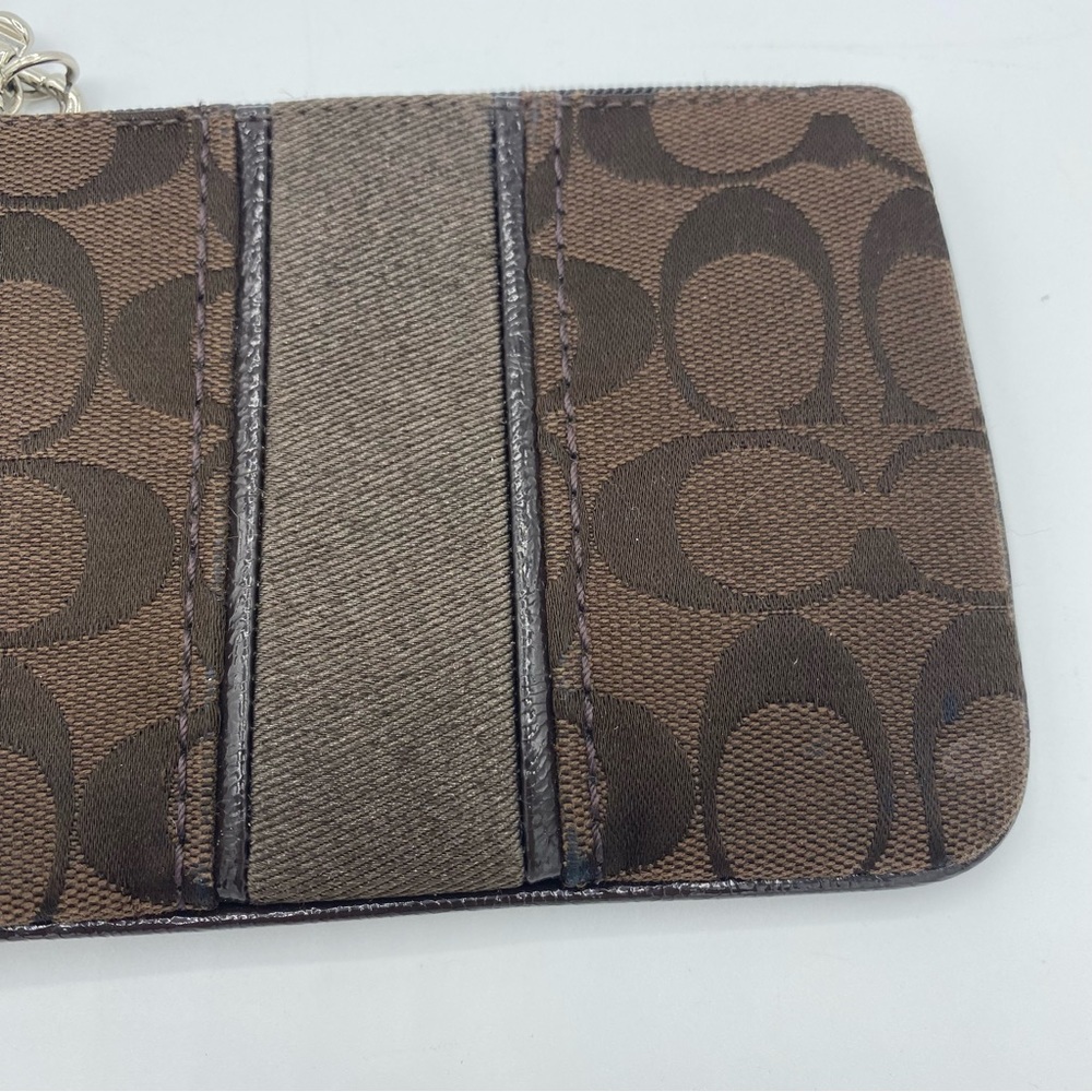 Coach Brown Wristlet Purse Clutch Wallet Bag - Picture 4 of 9